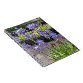 Paarse gepantserde Irisa Floral Notitieboek (Rechterzijde)