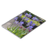 Paarse gepantserde Irisa Floral Notitieboek (Linkerzijde)