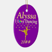 PAARSE GEPERSONALISEERDE BALLERINA ORNAMENT (Rechts)