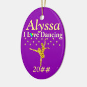 PAARSE GEPERSONALISEERDE BALLERINA ORNAMENT (Links)