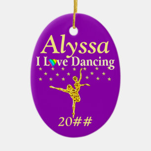 PAARSE GEPERSONALISEERDE BALLERINA ORNAMENT