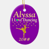 PAARSE GEPERSONALISEERDE BALLERINA ORNAMENT (Achterkant)