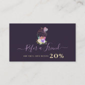 paarse gepersonaliseerde cakery visitekaartje (Voorkant)