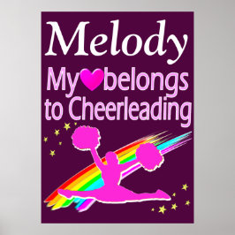  PAARSE GEPERSONALISEERDE CHEERLEADER POSTER