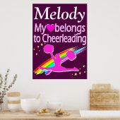  PAARSE GEPERSONALISEERDE CHEERLEADER POSTER (Keuken)
