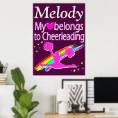  PAARSE GEPERSONALISEERDE CHEERLEADER POSTER (Thuiskantoor)