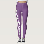 Paarse gepersonaliseerde dames leggings (Voorkant)