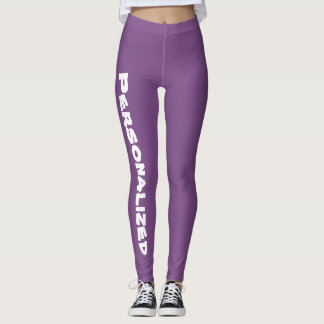 Paarse gepersonaliseerde dames leggings