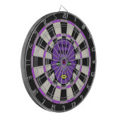Paarse Gepersonaliseerde Dartbord – Voeg Je Gezich (Voorkant Links)
