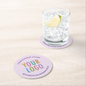 Paarse Gepersonaliseerde Document Onderzetters Aan (Insitu)