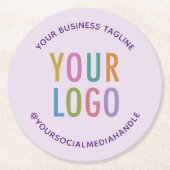 Paarse Gepersonaliseerde Document Onderzetters Aan (Voorkant)