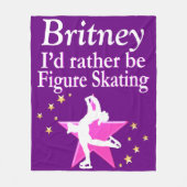 PAARSE GEPERSONALISEERDE FIGUUR SCHAATSEN DEKEN (Voorkant)