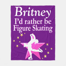 PAARSE GEPERSONALISEERDE FIGUUR SCHAATSEN DEKEN