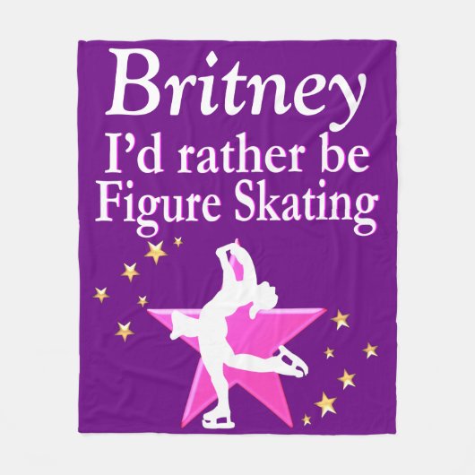 PAARSE GEPERSONALISEERDE FIGUUR SCHAATSEN DEKEN (Voorkant)