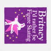 PAARSE GEPERSONALISEERDE FIGUUR SCHAATSEN DEKEN (Voorkant (Horizontaal))