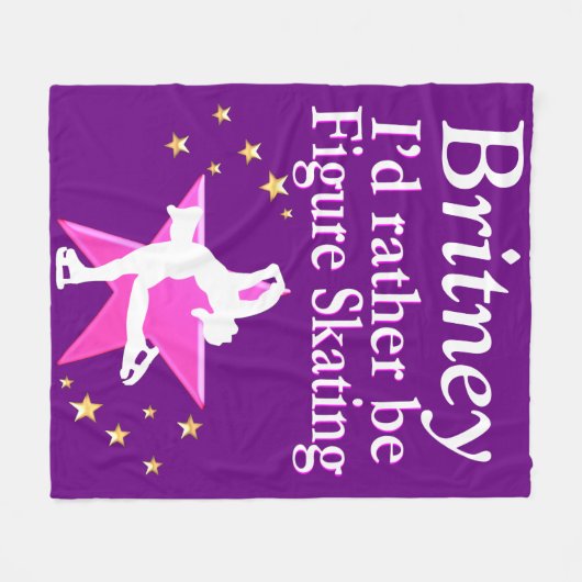 PAARSE GEPERSONALISEERDE FIGUUR SCHAATSEN DEKEN (Voorkant (Horizontaal))