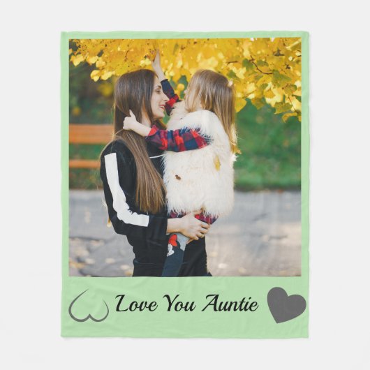 Paarse gepersonaliseerde fotocadeau voor haar tant fleece deken (Voorkant)
