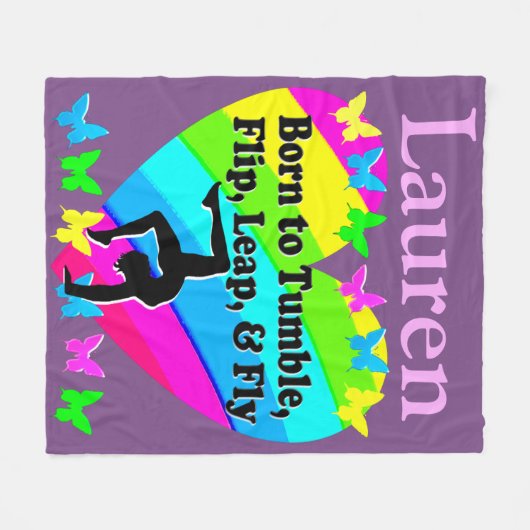  PAARSE GEPERSONALISEERDE GYMNAST DEKEN (Voorkant (Horizontaal))