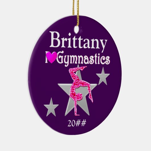  PAARSE GEPERSONALISEERDE GYMNAST ORNAMENT (Rechts)