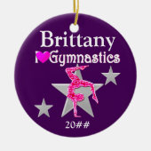  PAARSE GEPERSONALISEERDE GYMNAST ORNAMENT (Voorkant)