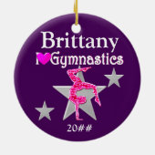  PAARSE GEPERSONALISEERDE GYMNAST ORNAMENT (Achterkant)