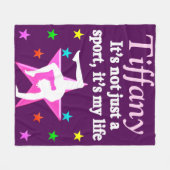 PAARSE GEPERSONALISEERDE GYMNASTIEK FLEECE DEKEN (Voorkant (Horizontaal))