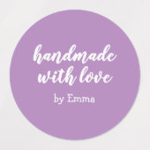Paarse Gepersonaliseerde Handgemaakte met Liefde M Labels (Design 2)