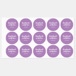 Paarse Gepersonaliseerde Handgemaakte met Liefde M Labels