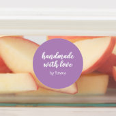 Paarse Gepersonaliseerde Handgemaakte met Liefde M Labels (Aangebracht)