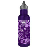 Paarse gepersonaliseerde marmerbare fluïde kunst waterfles  (Links)