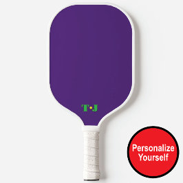 Paarse Gepersonaliseerde Monogram Pickleball Paddl Paddle