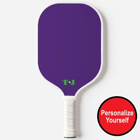 Paarse Gepersonaliseerde Monogram Pickleball Paddl Paddle
