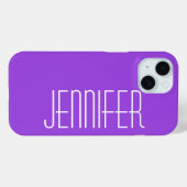 Paarse, gepersonaliseerde naam Case-Mate iPhone case (Achterkant (horizontaal))