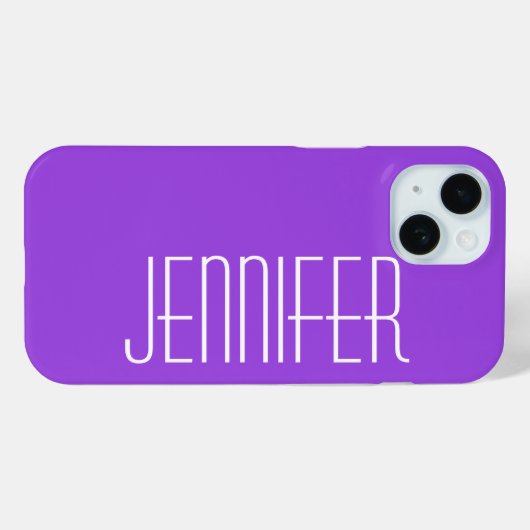 Paarse, gepersonaliseerde naam Case-Mate iPhone case (Achterkant (horizontaal))