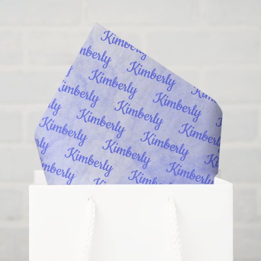 Paarse gepersonaliseerde naam tissuepapier (Cadeauzakje)