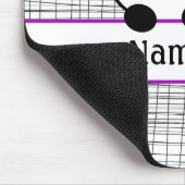 Paarse gepersonaliseerde panda Muismat (Hoek)