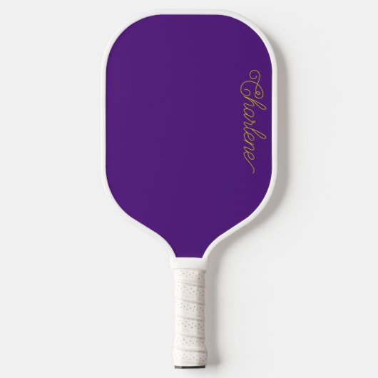 Paarse gepersonaliseerde pickleball paddle (Voorkant)