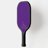 Paarse gepersonaliseerde pickleball paddle (Links)