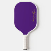 Paarse gepersonaliseerde pickleball-paddle pickleball paddle (Achterkant)
