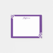 Paarse gepersonaliseerde Post-it®-notities Witte B Post-it® Notes (Voorkant)