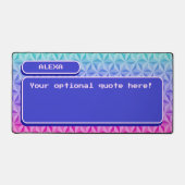 Paarse Gepersonaliseerde Retro Gaming Pixel Art Bureaumat (Voorkant)
