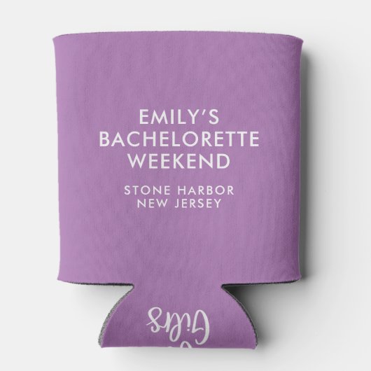 Paarse gepersonaliseerde team bruid Koelbox Blikjeskoeler (Achterkant)