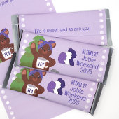 Paarse Gepersonaliseerde, Teddy Bear Snoep Bar Wra Flyer