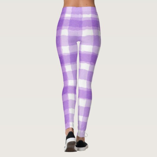 Paarse gepleisterde  pastel leggings (Achterkant)