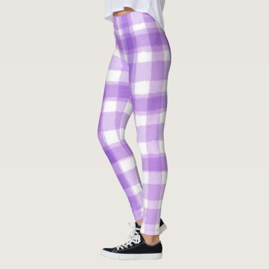 Paarse gepleisterde  pastel leggings (Links)