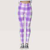 Paarse gepleisterde  pastel leggings (Voorkant)