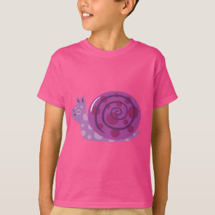 Paarse gepotte slak t-shirt