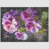 Paarse Geranium Bloem Decoupage Tissuepapier (Voorkant)