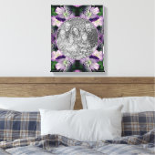 Paarse Geranium Bloem Frame Maak Je Eigen Foto Canvas Afdruk (Insitu (Slaapkamer))