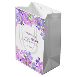 Paarse Geranium Bloemen Bruidsdouche  Medium Cadeauzakje
